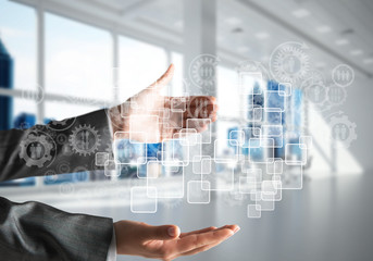 Modern technologies for successful business concept.