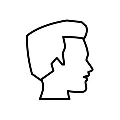 Man head silhouette icon vector illustration graphic design