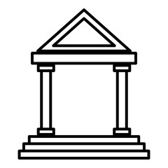 Obraz premium Antique greek building icon vector illustration graphic design