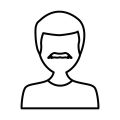 Man avatar cartoon icon vector illustration graphic design