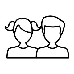 Couple faceless avatar icon vector illustration graphic design