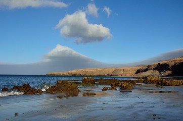 Fototapeta na wymiar Coast of Jandia in low tide, Fuerteventura, Canary islands
