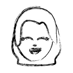 Woman head silhouette icon vector illustration graphic design