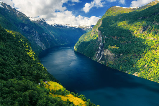 Breathtaking view of Sunnylvsfjorden fjord