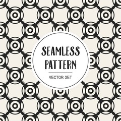 Abstract concept vector monochrome geometric pattern. Black and white minimal background. Creative illustration template. Seamless stylish texture. For wallpaper, surface, web design, textile, decor.