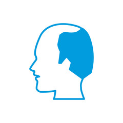 Man head silhouette icon vector illustration graphic design