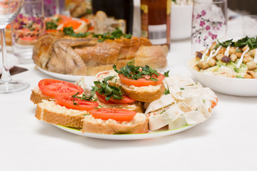 delicious food on the table