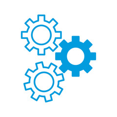Gears machinery pieces icon vector illustration graphic design