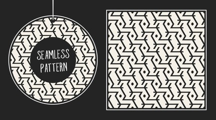 Abstract concept vector monochrome geometric pattern. Black and white minimal background. Creative illustration template. Seamless stylish texture. For wallpaper, surface, web design, textile, decor.