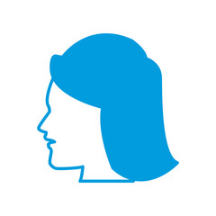 Woman head silhouette icon vector illustration graphic design