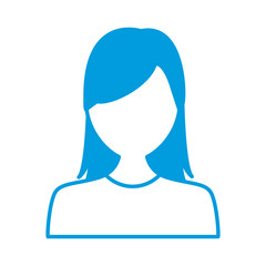 Woman avatar profile icon vector illustration graphic design