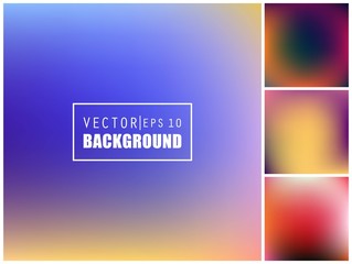 Naklejka na ściany i meble Abstract Creative concept vector multicolored blurred background set. For Web and Mobile Applications, art illustration template design, business infographic and social media, modern decoration