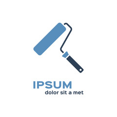 Paint roller silhouette, logo