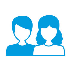 Couple faceless avatar icon vector illustration graphic design