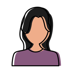 Woman avatar profile icon vector illustration graphic design