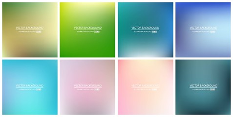 Abstract Creative concept vector multicolored blurred background set. For Web and Mobile Applications, art illustration template design, business infographic and social media, modern decoration