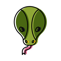 Snake face symbol icon vector illustration graphic design