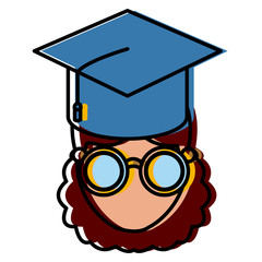 Student graduation cartoon icon vector illustration graphic design