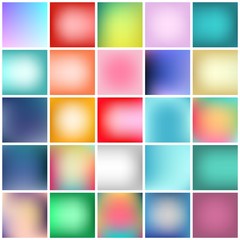Abstract Creative concept vector multicolored blurred background set. For Web and Mobile Applications, art illustration template design, business infographic and social media, modern decoration