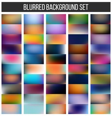 Fototapeta premium Abstract Creative concept vector multicolored blurred background set. For Web and Mobile Applications, art illustration template design, business infographic and social media, modern decoration