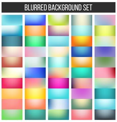 Abstract Creative concept vector multicolored blurred background set. For Web and Mobile Applications, art illustration template design, business infographic and social media, modern decoration
