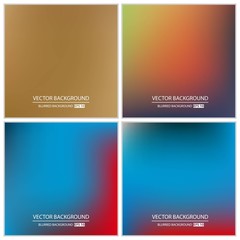 Abstract Creative concept vector multicolored blurred background set. For Web and Mobile Applications, art illustration template design, business infographic and social media, modern decoration