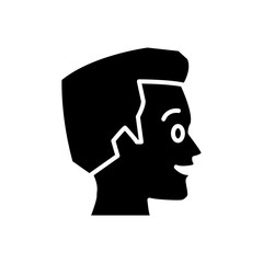 Man head silhouette icon vector illustration graphic design
