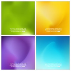 Abstract Creative concept vector multicolored blurred background set. For Web and Mobile Applications, art illustration template design, business infographic and social media, modern decoration