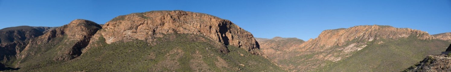 Landscape of the Western Cape along the Route 62 in South Africa
