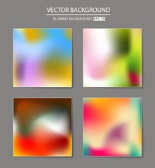 Abstract Creative concept vector multicolored blurred background set. For Web and Mobile Applications, art illustration template design, business infographic and social media, modern decoration