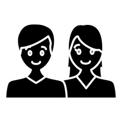 Couple faceless avatar icon vector illustration graphic design