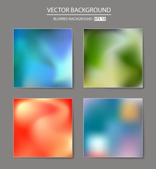 Abstract Creative concept vector multicolored blurred background set. For Web and Mobile Applications, art illustration template design, business infographic and social media, modern decoration