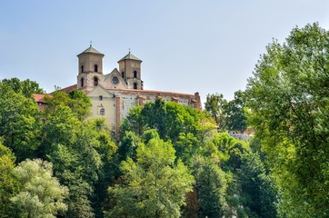 Obraz premium Beautiful historic monastery. Abbey of Benedicts in Tyniec near Krakow, Poland.