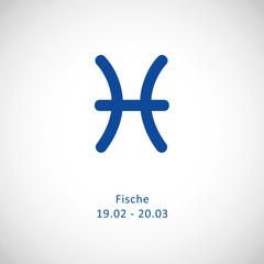 sternzeichen symbol fische blau