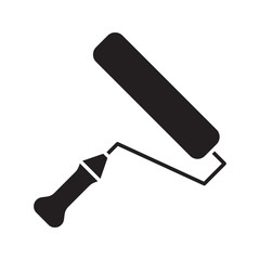 Paint roller glyph icon