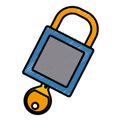 Security padlock symbol icon vector illustration graphic design