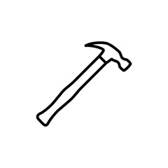 hammer icon on white background