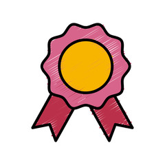 Medal award symbol icon vector illustration graphic design