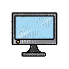 Computer monitor hardware icon vector illustration graphic design