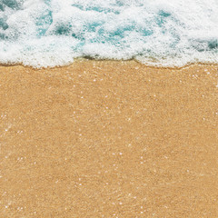 Background beach sand and wave