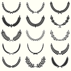 Laurel wreathes set