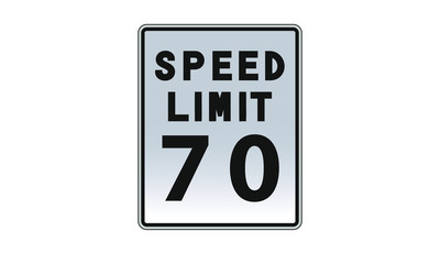 Speed limit warning sign 