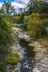 la Volane &agrave; Vals les bains/rivi&egrave;re avec petite cascade