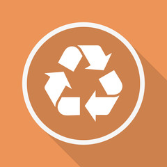 Runder Button mit Schatten - Recycling