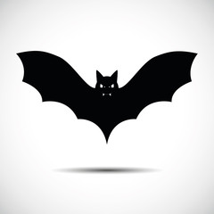 Obraz premium agresywny czarny nietoperz