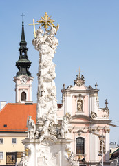 Fototapeta na wymiar Baroque buildings in Sankt Pölten