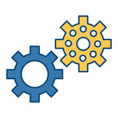 Gears machinery pieces icon vector illustration graphic design