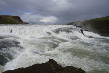 Wasserfall Gullfoss - Golden Circle / Landschaft im Süd-Westen Islands