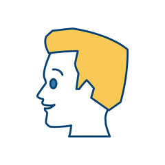 Man head silhouette icon vector illustration graphic design