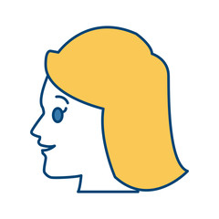 Woman head silhouette icon vector illustration graphic design